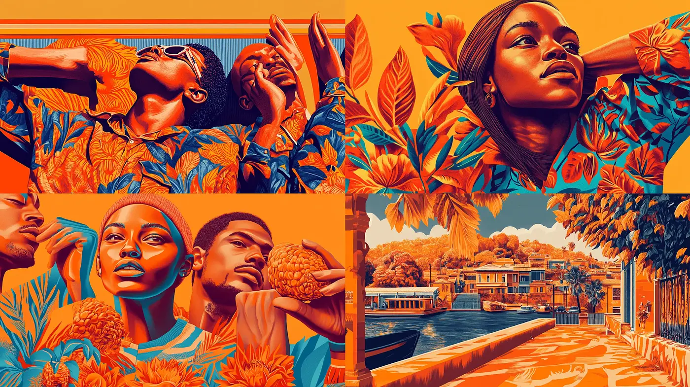 Sunset Hues Symphonies in Stylized Realism - Midjourney sref style