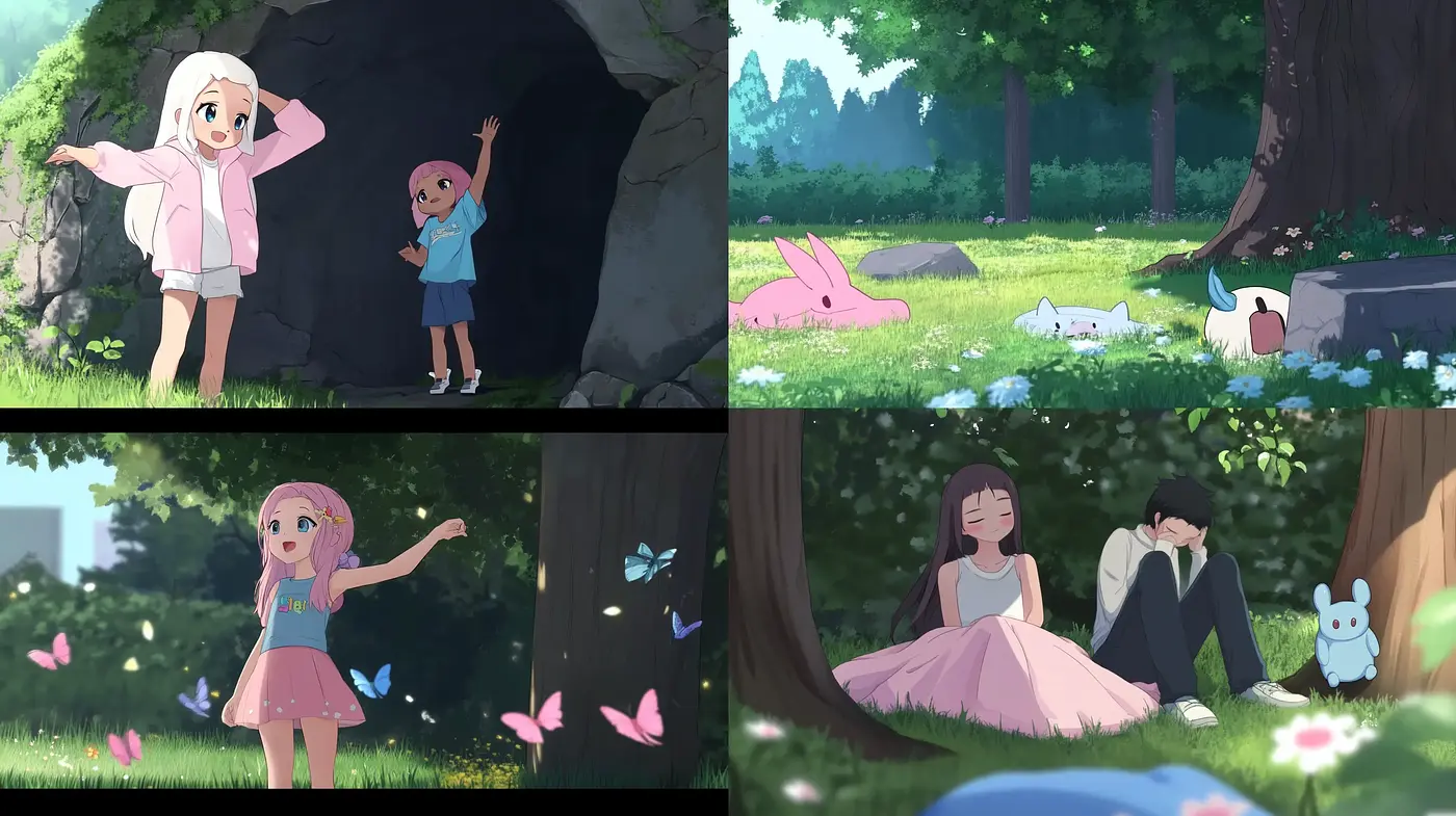 Serene Anime-Inspired Pastoral Scenes with a Soft Color Harmony - Midjourney sref style