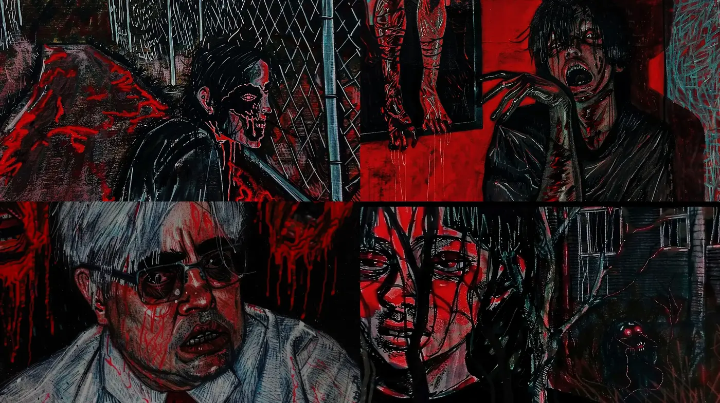 Expressionist Noir: A Gritty Compilation of Turmoil and Shadows - Midjourney sref style