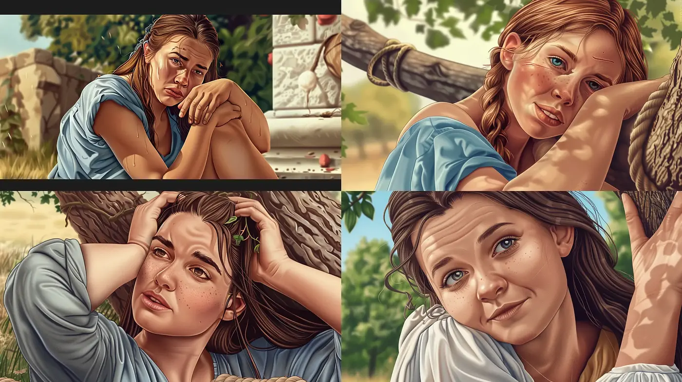 Consistent Soft-Rendered Pastoral Portraiture - Midjourney sref style