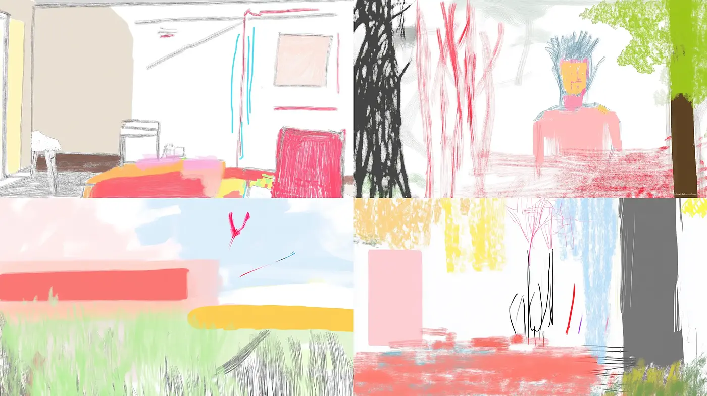Abstract Expressionist Fusion with Pastel Undertones - Midjourney sref style