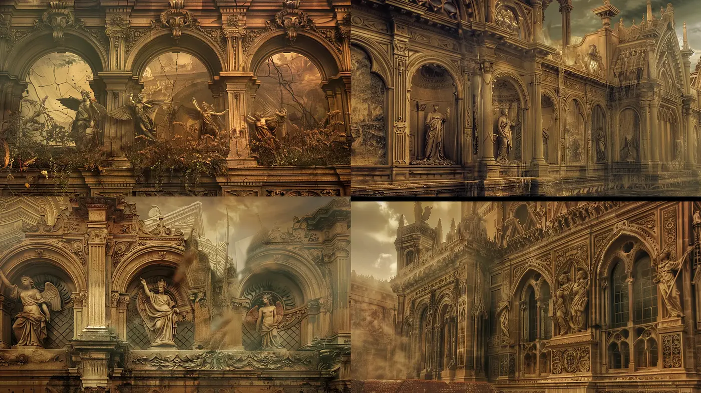 Baroque Reverie: A Timeless Elegance in Sepia Tones - Midjourney sref style
