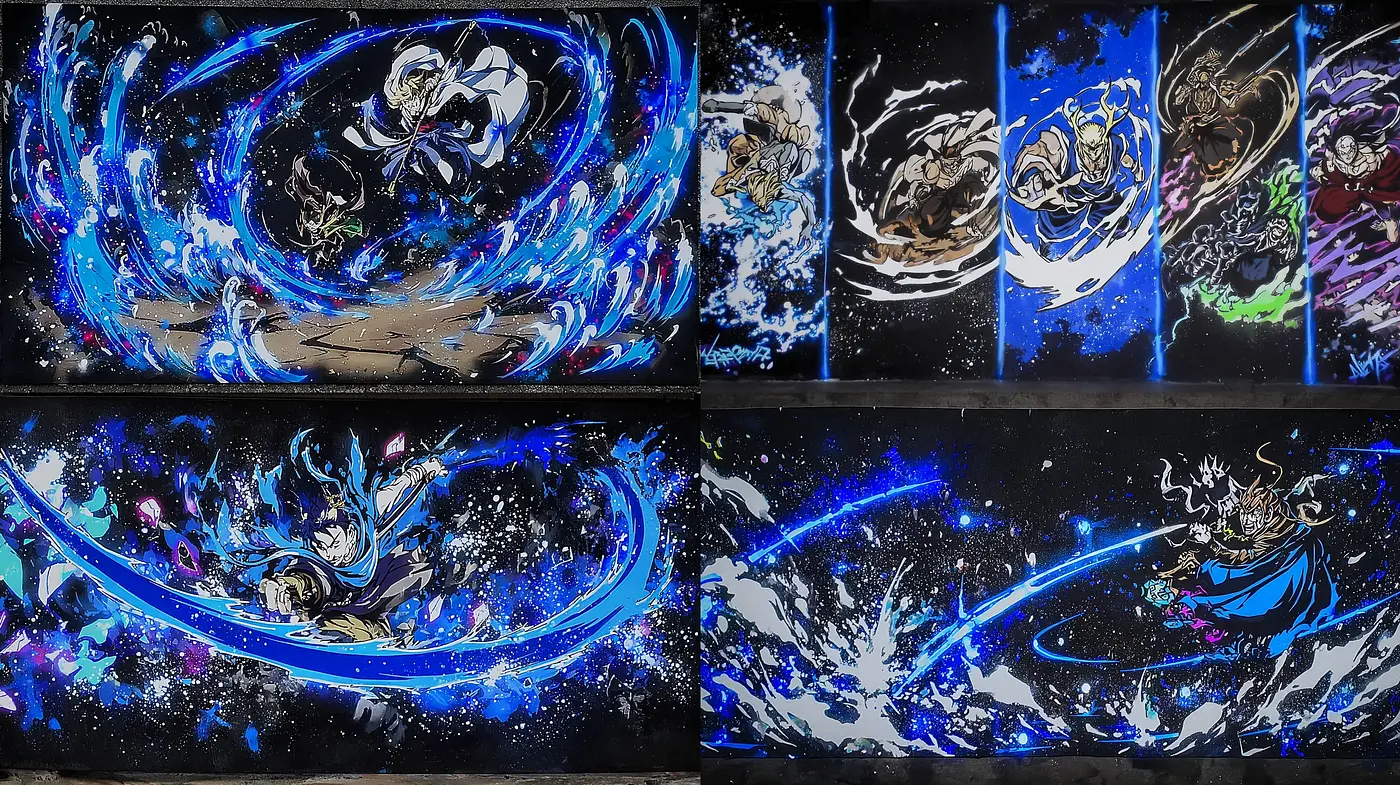Dynamic and Ethereal Fantasy Art with a Vivid Color Palette - Midjourney sref style
