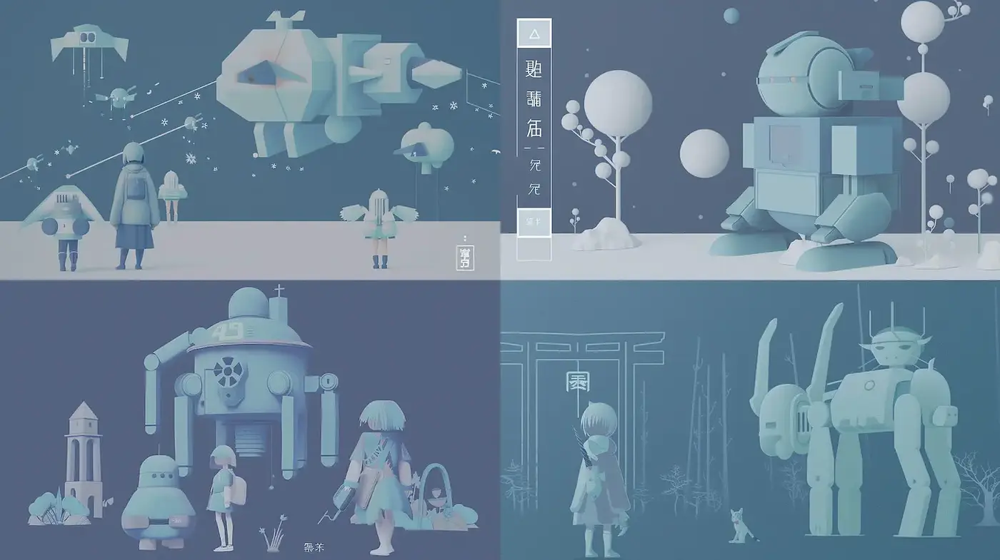 Whimsical, pastel-hued futuristic landscapes showcasing playful elements of nostalgia - Midjourney sref style