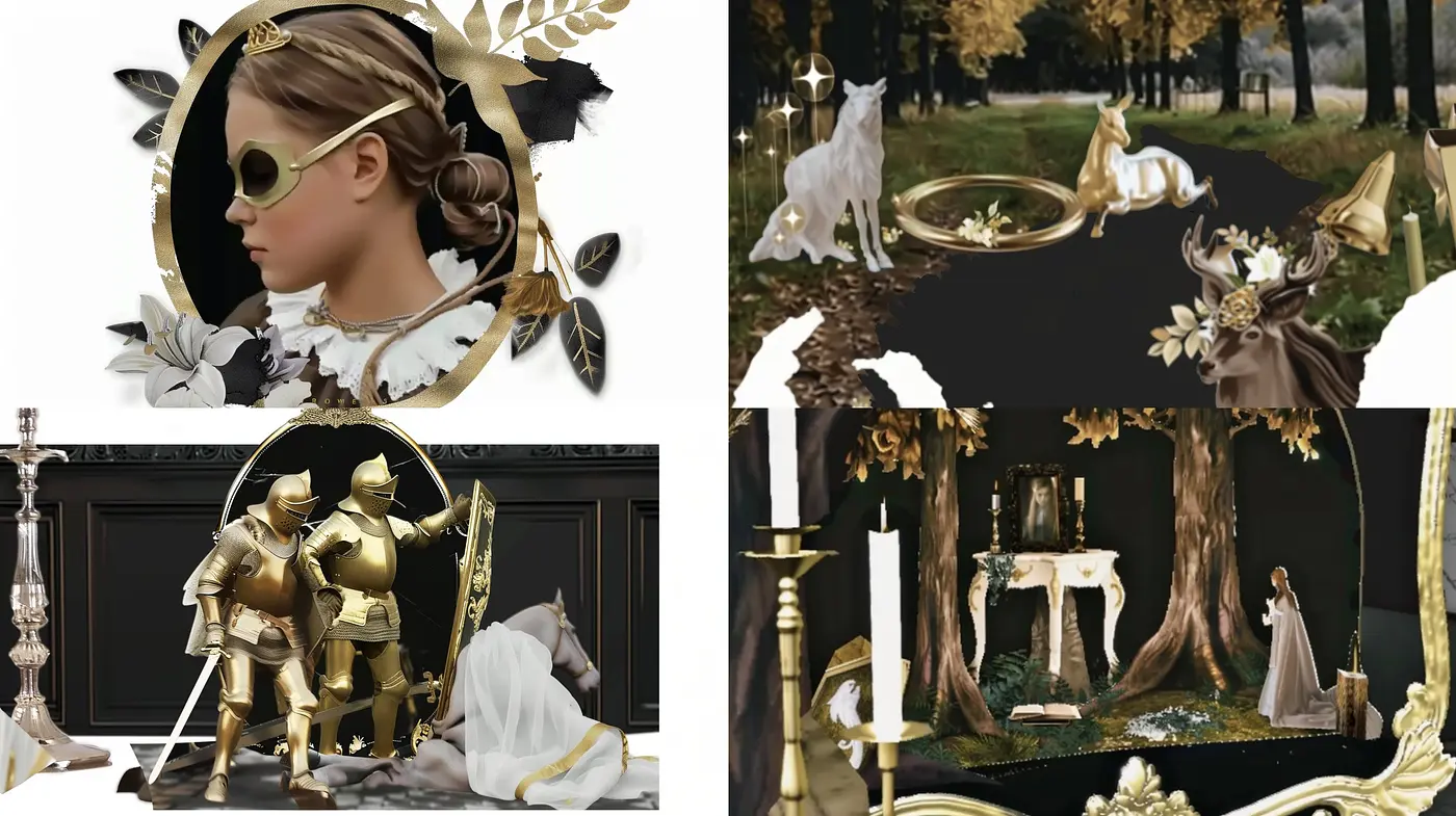 Baroque Revival Meets Fantasy in Rich Golds and Earthen Tones - Midjourney sref style