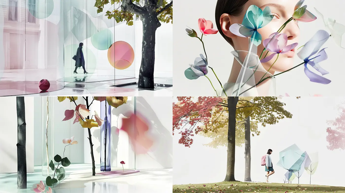 Serene Pastel Dreamscape: A Harmonious Blend of Soft Hues and Ethereal Textures - Midjourney sref style