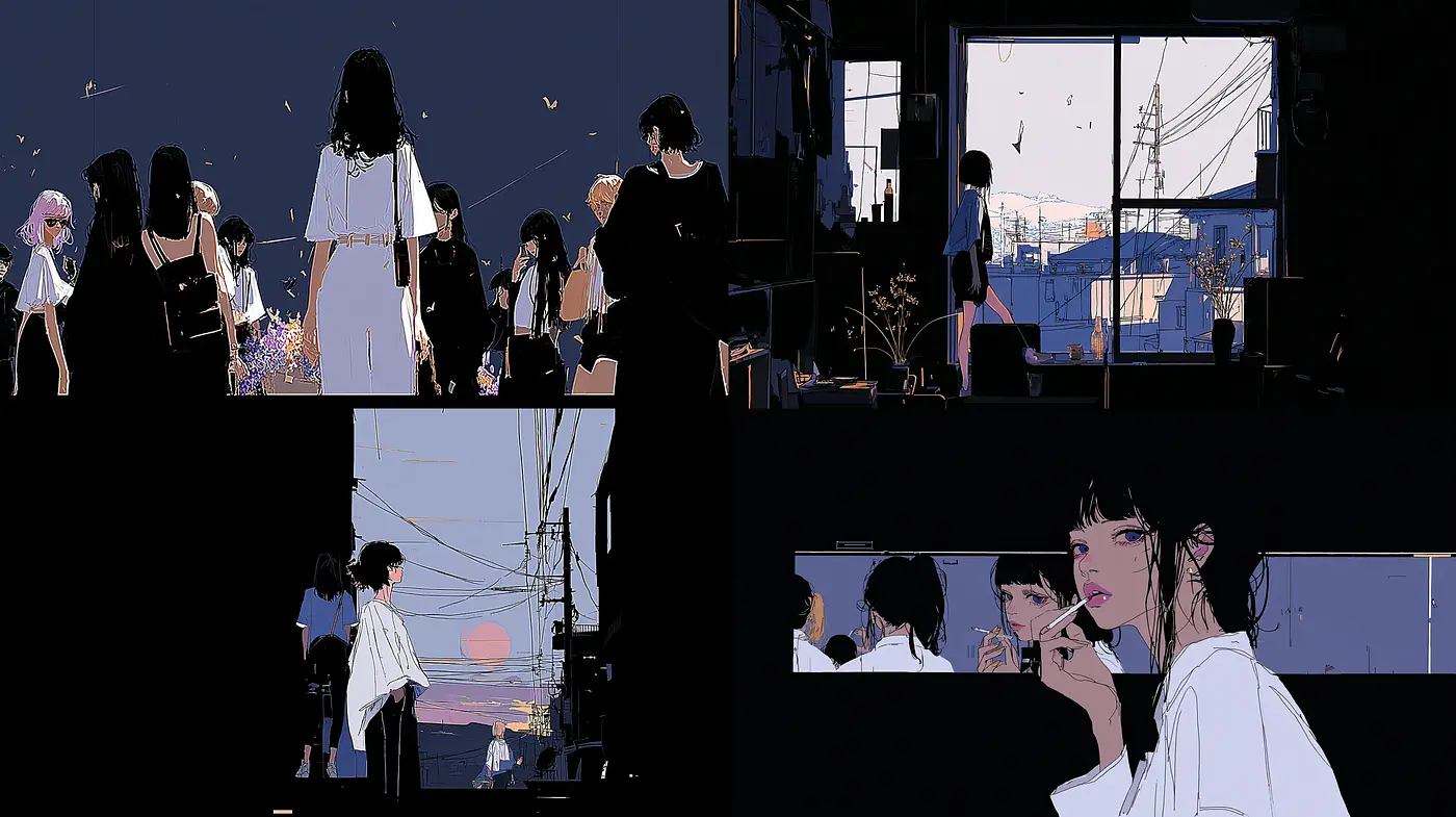 Ethereal Urban Aesthetics with a Nostalgic Vibe - Midjourney sref style