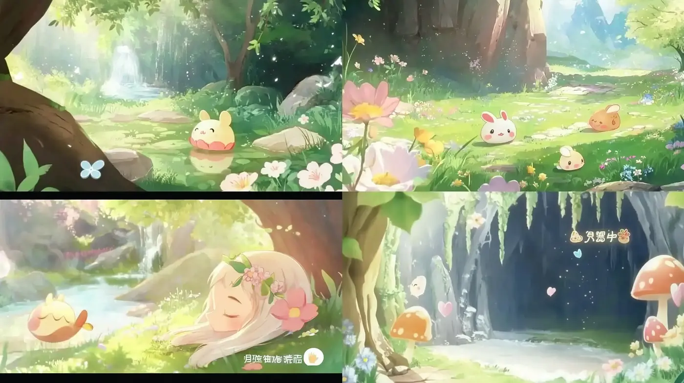 Enchanted Forest Whimsy in Soft Watercolor Hues - Midjourney sref style
