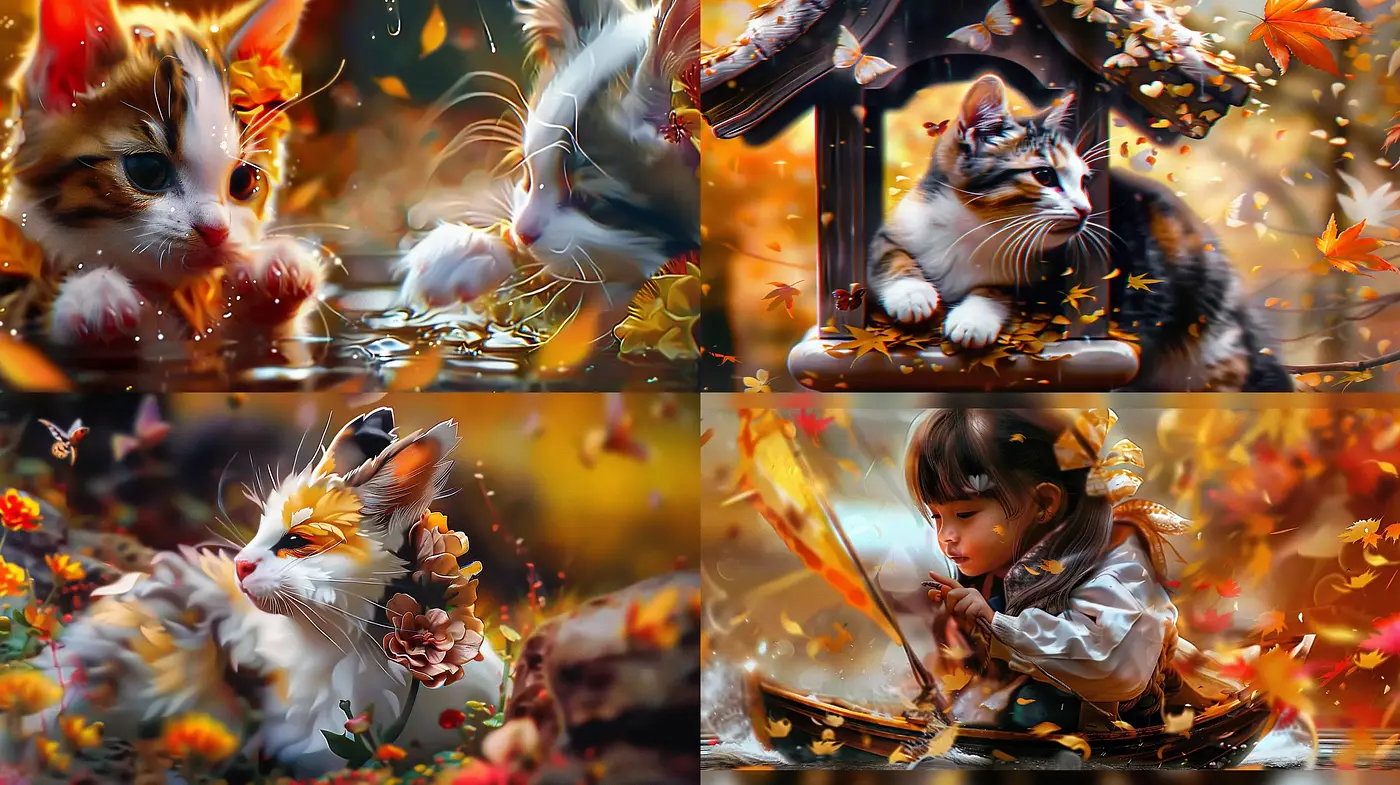Autumnal Whimsy: A Tapestry of Warm Hues and Dreamlike Textures - Midjourney sref style