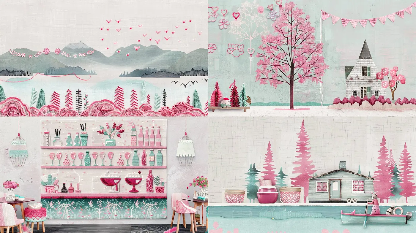 Consistently Pastel Dreamscapes with Textured Impressions - Midjourney sref style