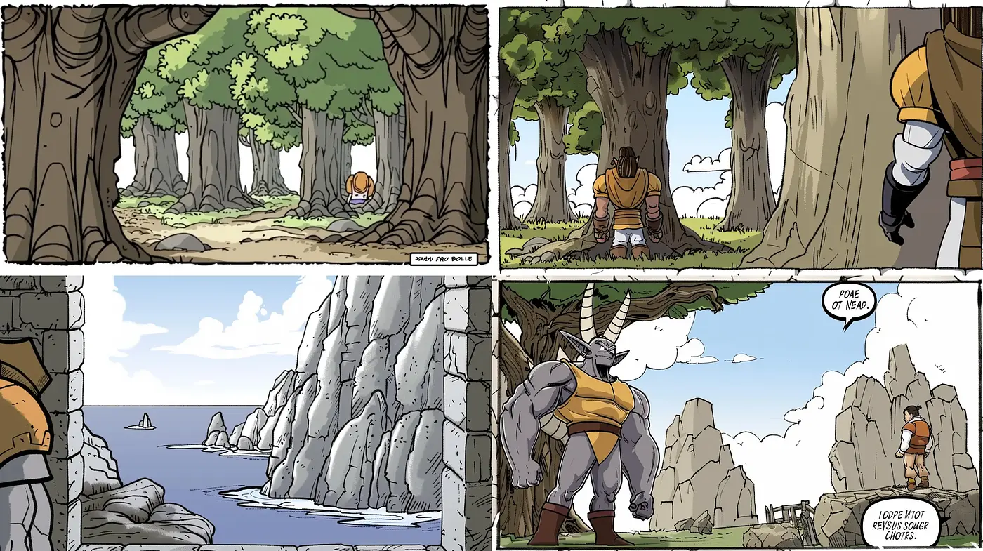 Stylized Naturalistic Comic Book Illustrations with Earthy Tones - Midjourney sref style