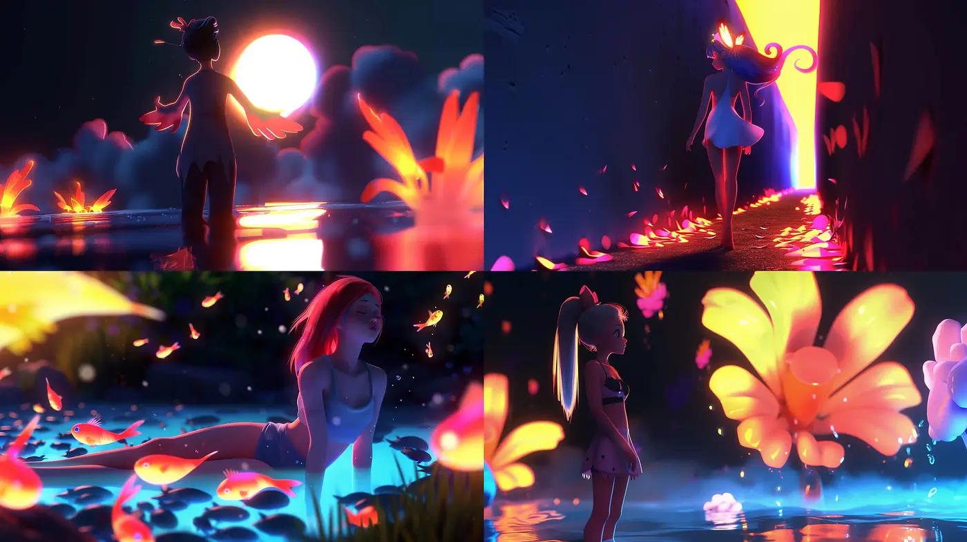 Luminous Dreamscape: A Vivid and Ethereal Artistic Exploration - Midjourney sref style