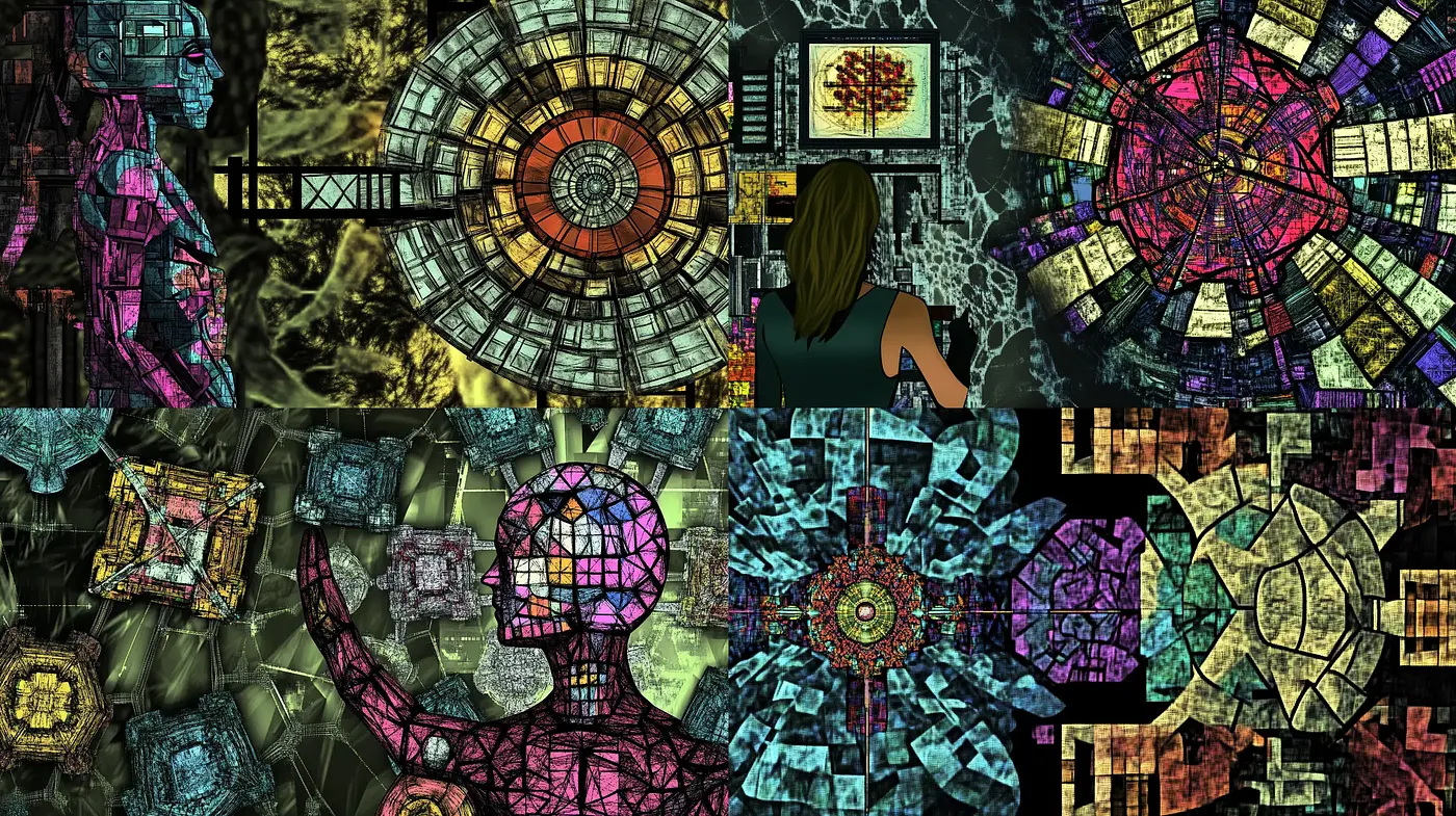 Stained Glass Symphony: A Mosaic of Luminous Chromatic Patterns - Midjourney sref style