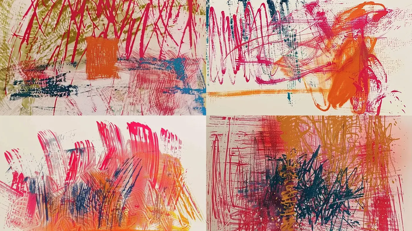 Dynamic Abstract Expressionism with Vivid Color Play - Midjourney sref style