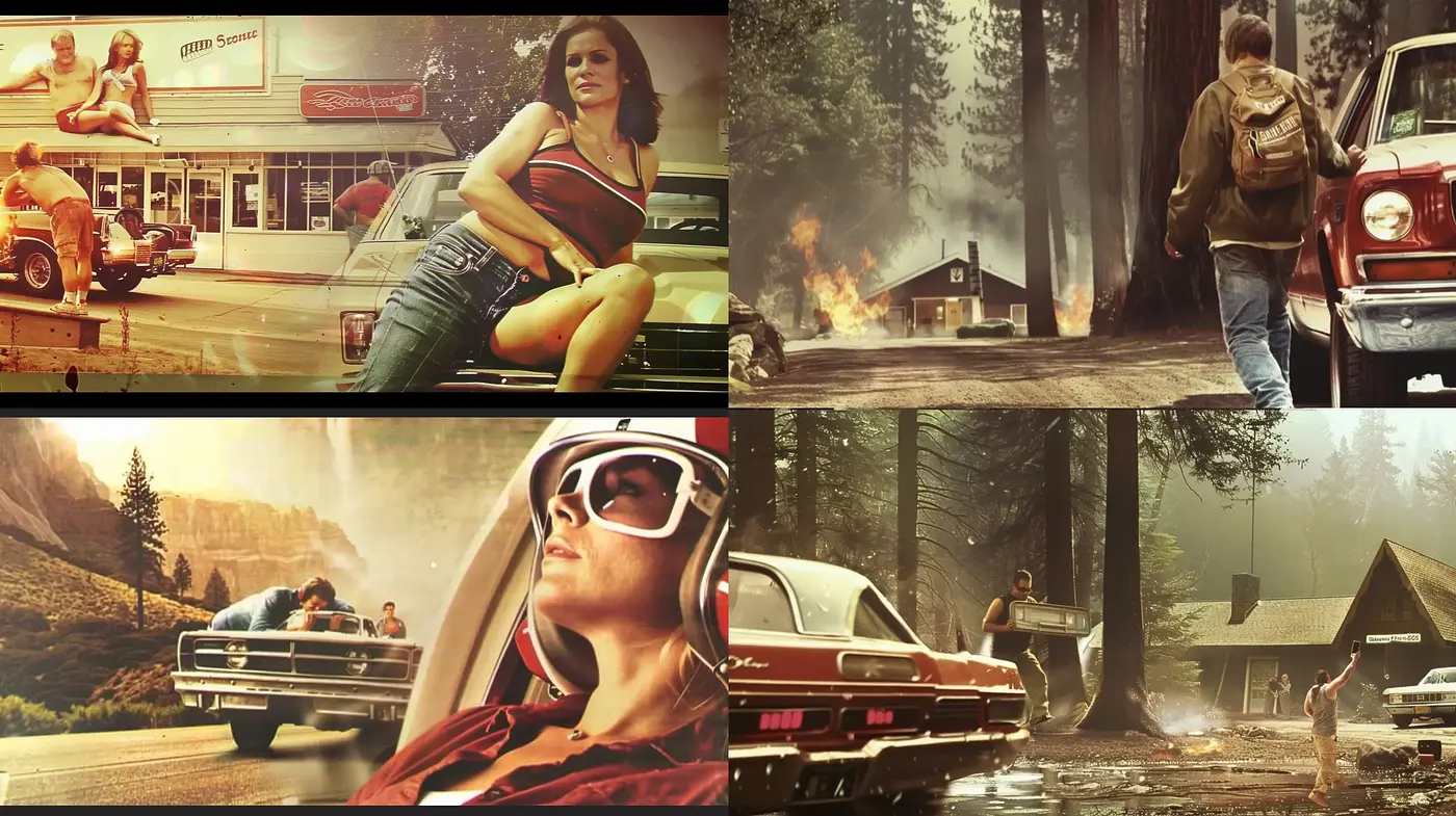 Nostalgic Americana Cinema-Inspired Aesthetic - Midjourney sref style
