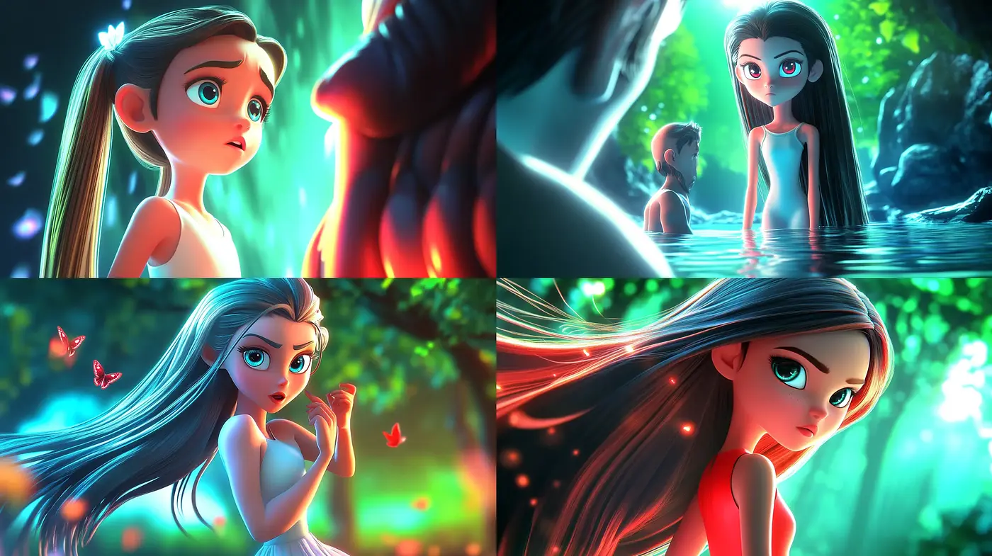 Luminescent Enchantment: A Vibrant Dive into Mystical Animation - Midjourney sref style