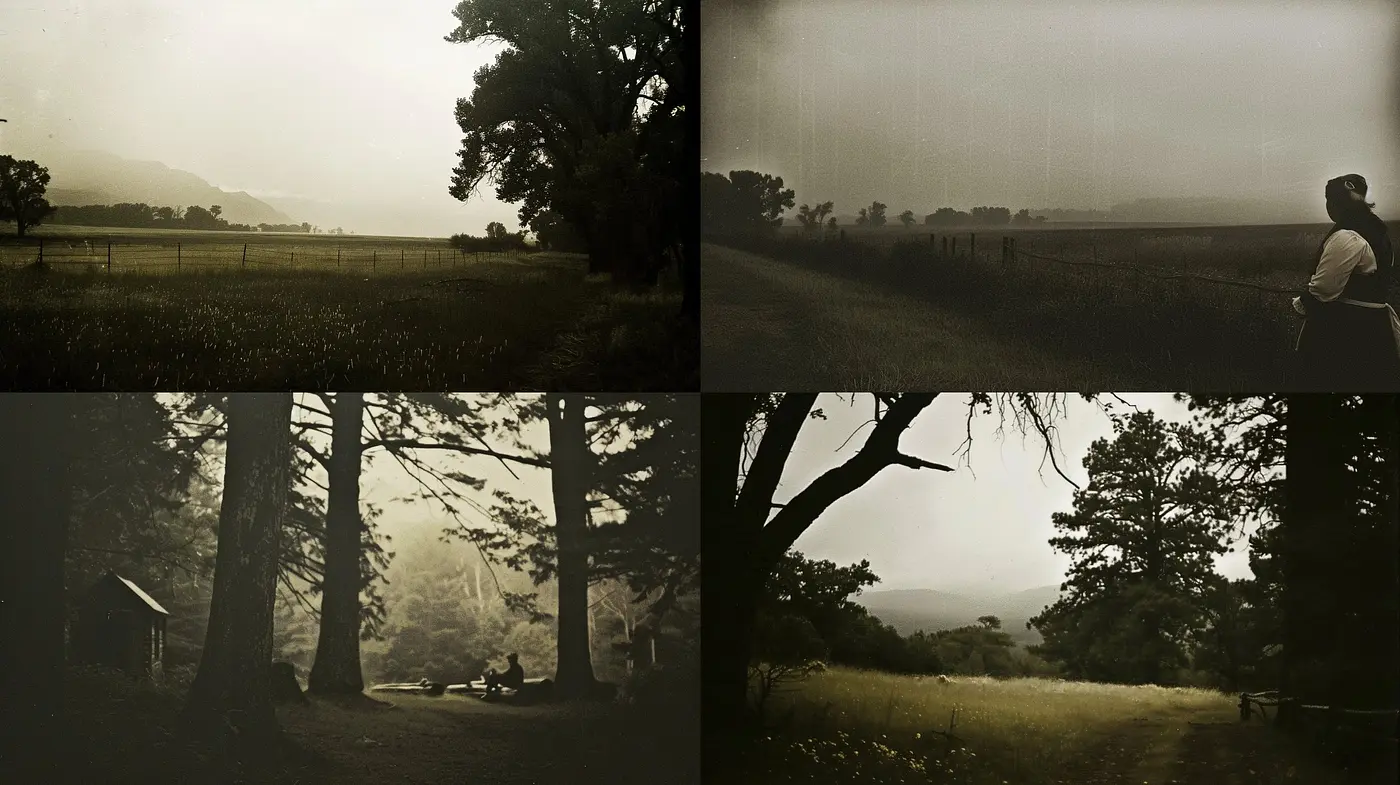 Ephemeral Shadows and Light: A Sepia-toned Journey Through Simulacra - Midjourney sref style