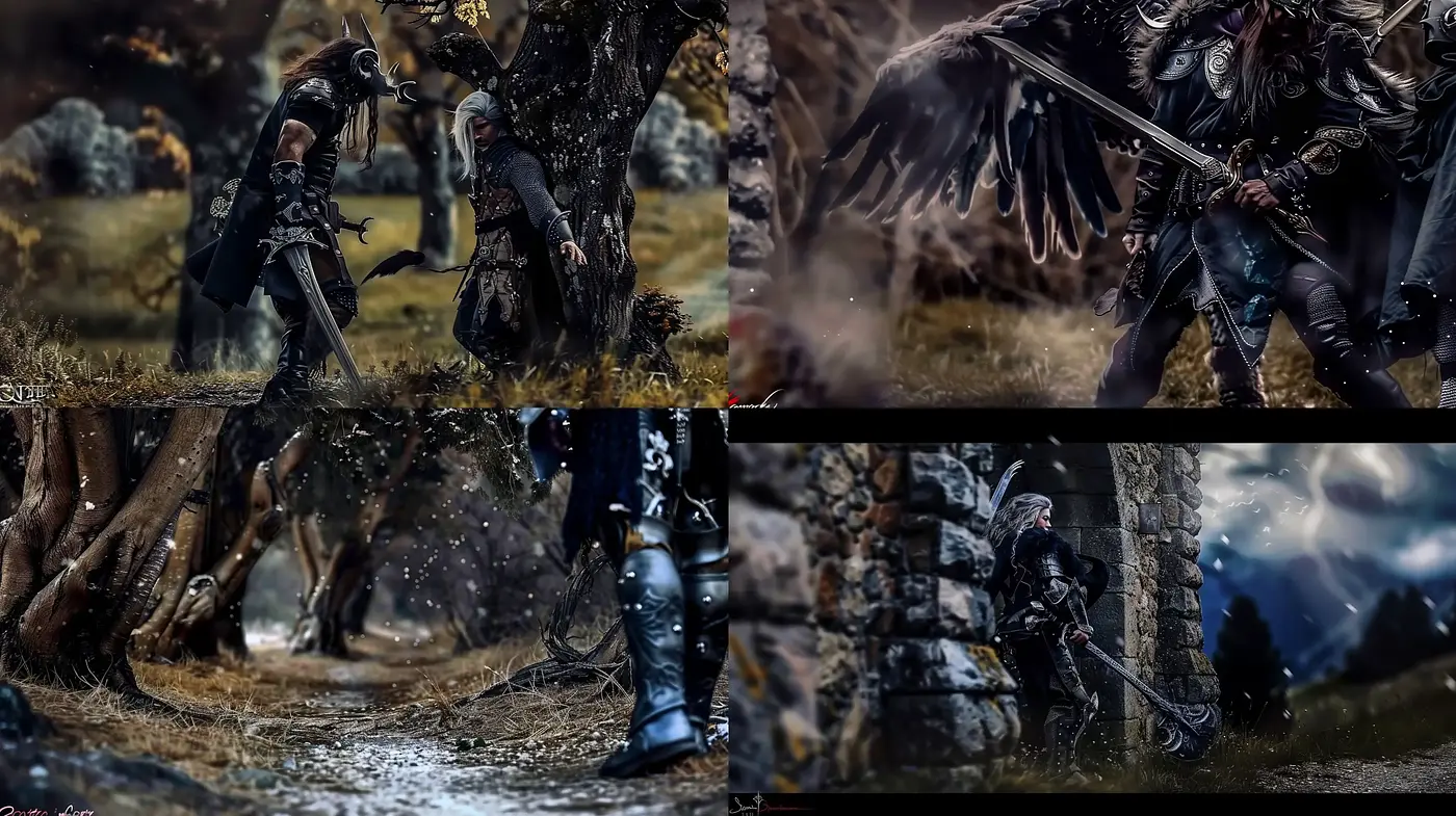 Gritty Cinematic Fantasy with an Imposing Atmospheric Essence - Midjourney sref style