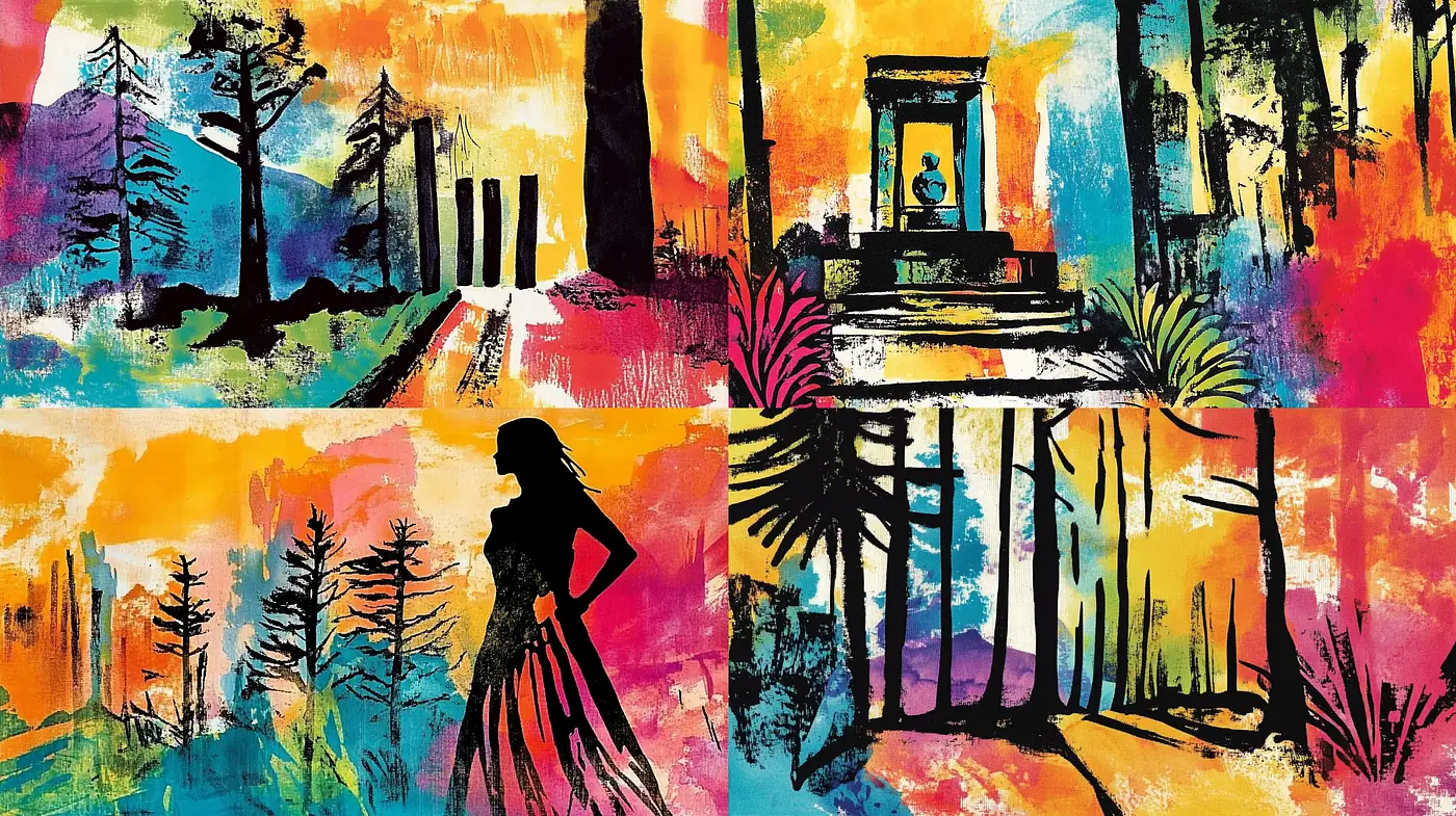Vibrant Expressionist-Inspired Panoramas with Bold Brushwork - Midjourney sref style