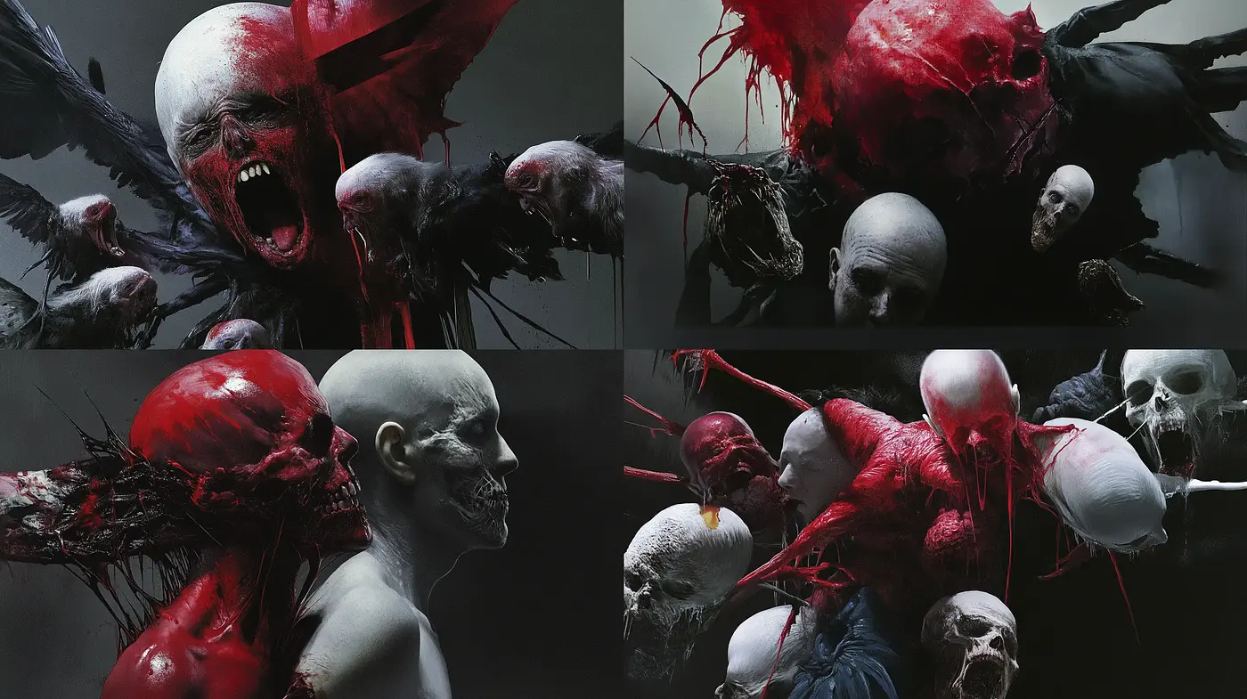 Gloomy Elegance in Tenebristic Horror - Midjourney sref style
