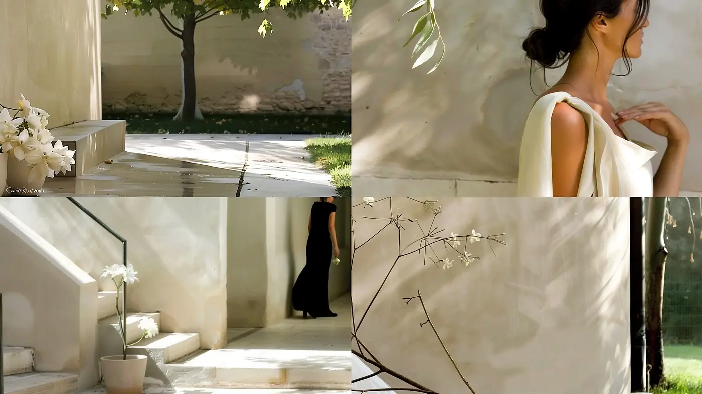 Ethereal Serenity: A cohesive exploration of light and natural elegance - Midjourney sref style