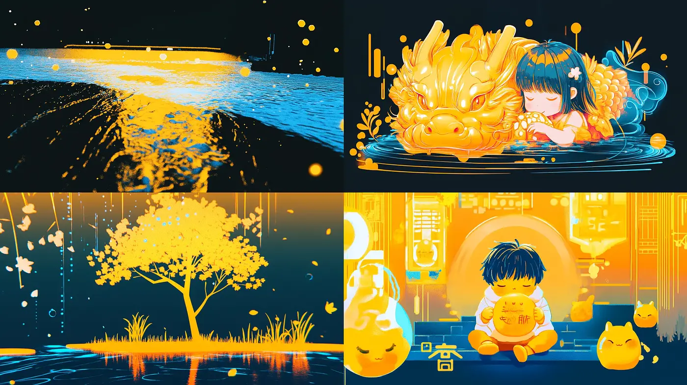 Luminous Dreamscape: A Vivid Homage to Digital Artistry and Imagination - Midjourney sref style