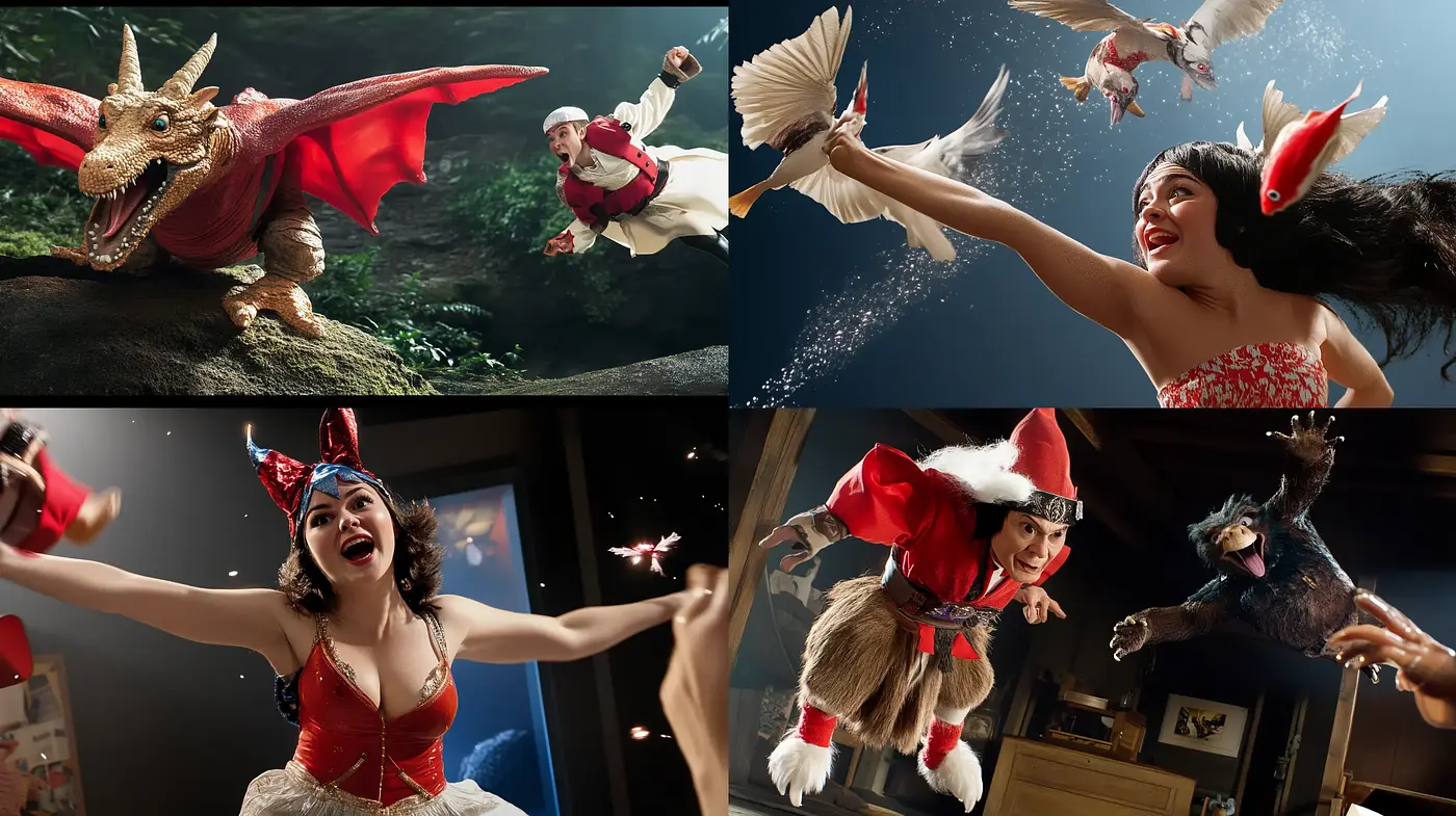 Enchanted Flight Through Dynamic Fantasy Realism - Midjourney sref style