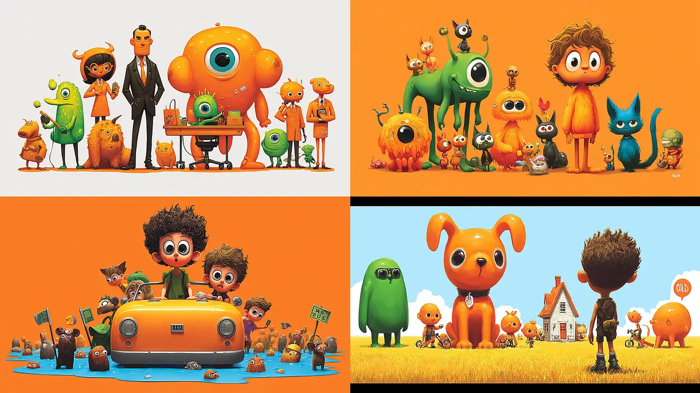 Vibrant and Whimsical Cartoon Aesthetic with a Playful Mood - Midjourney sref style