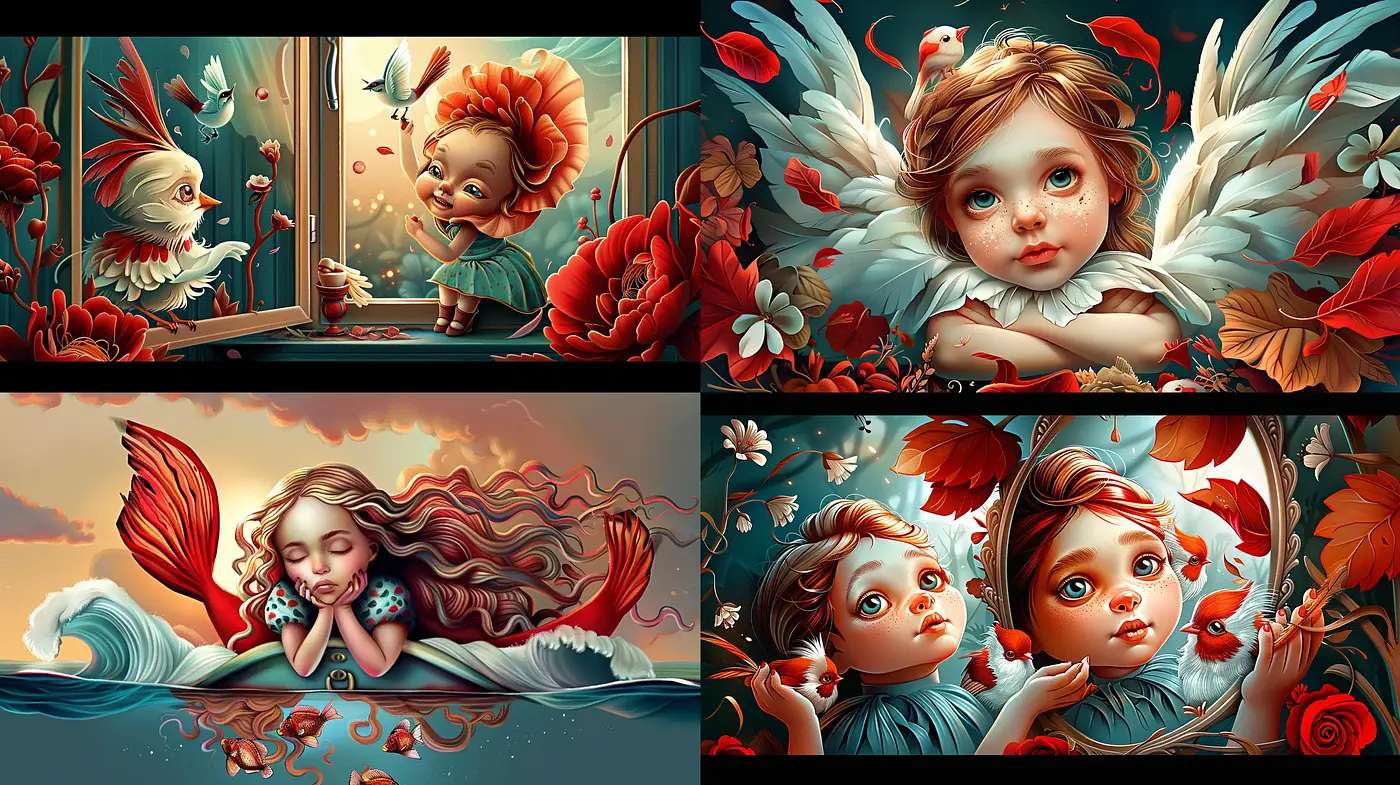 Enchanted Whimsy: A Consistent Tale of Fantastical Imagery - Midjourney sref style