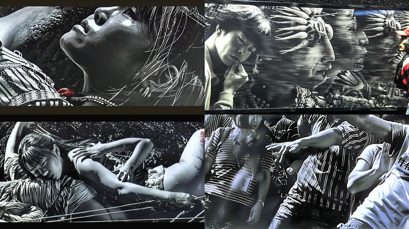 Monochromatic Elegy in Motion - Midjourney sref style