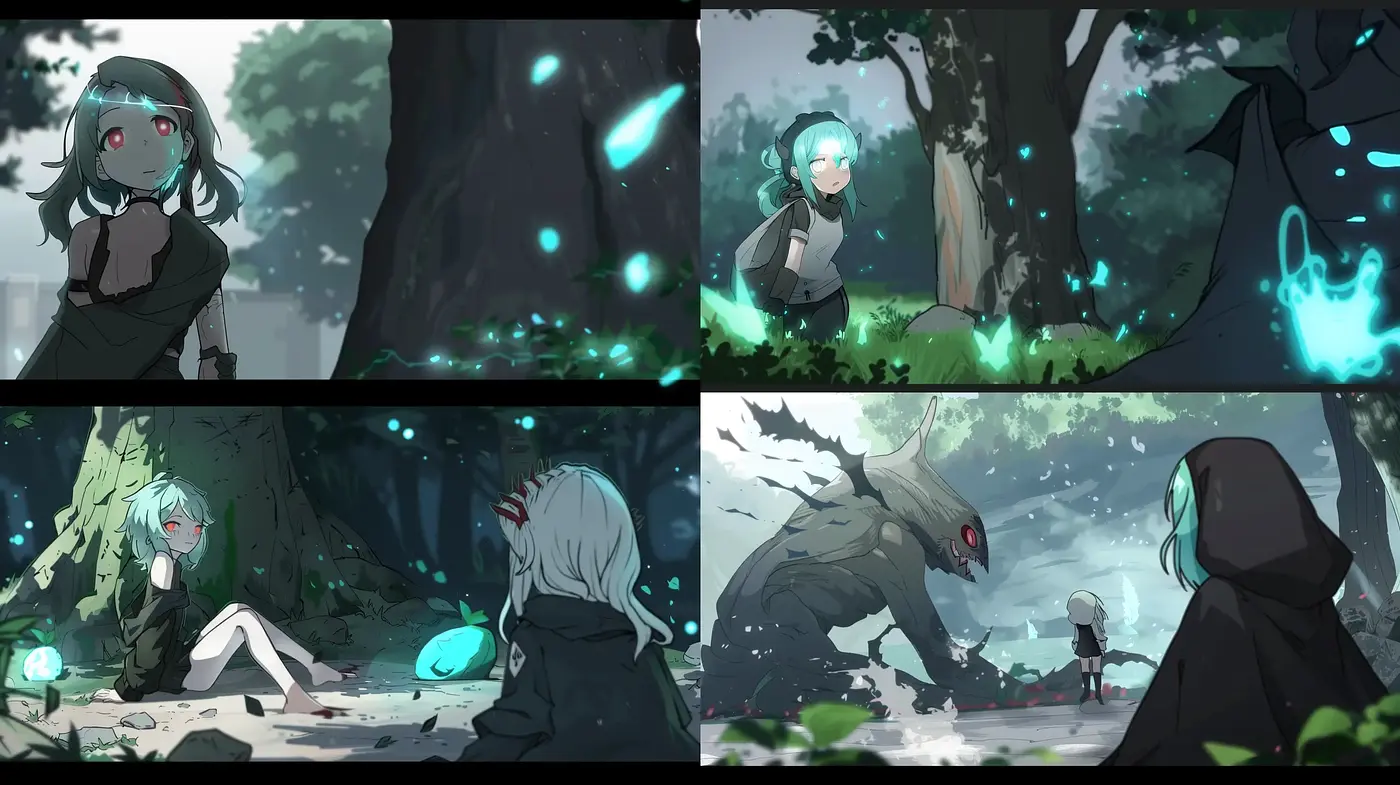Enigmatic Fantasia in Ethereal Tones: A Cinematic Anime-Inspired Journey - Midjourney sref style