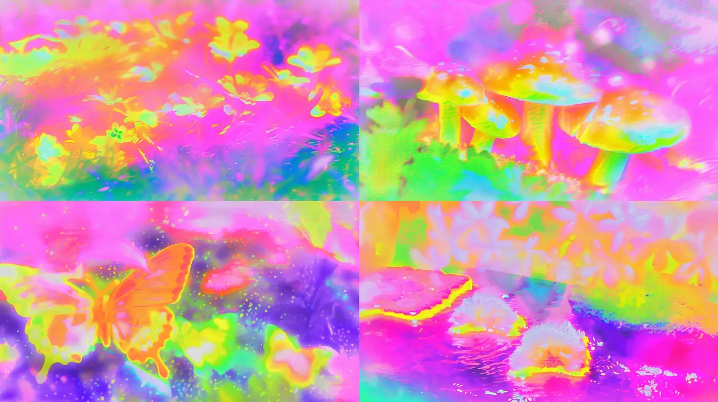 Psychedelic Dreamscape Fusion - Midjourney sref style