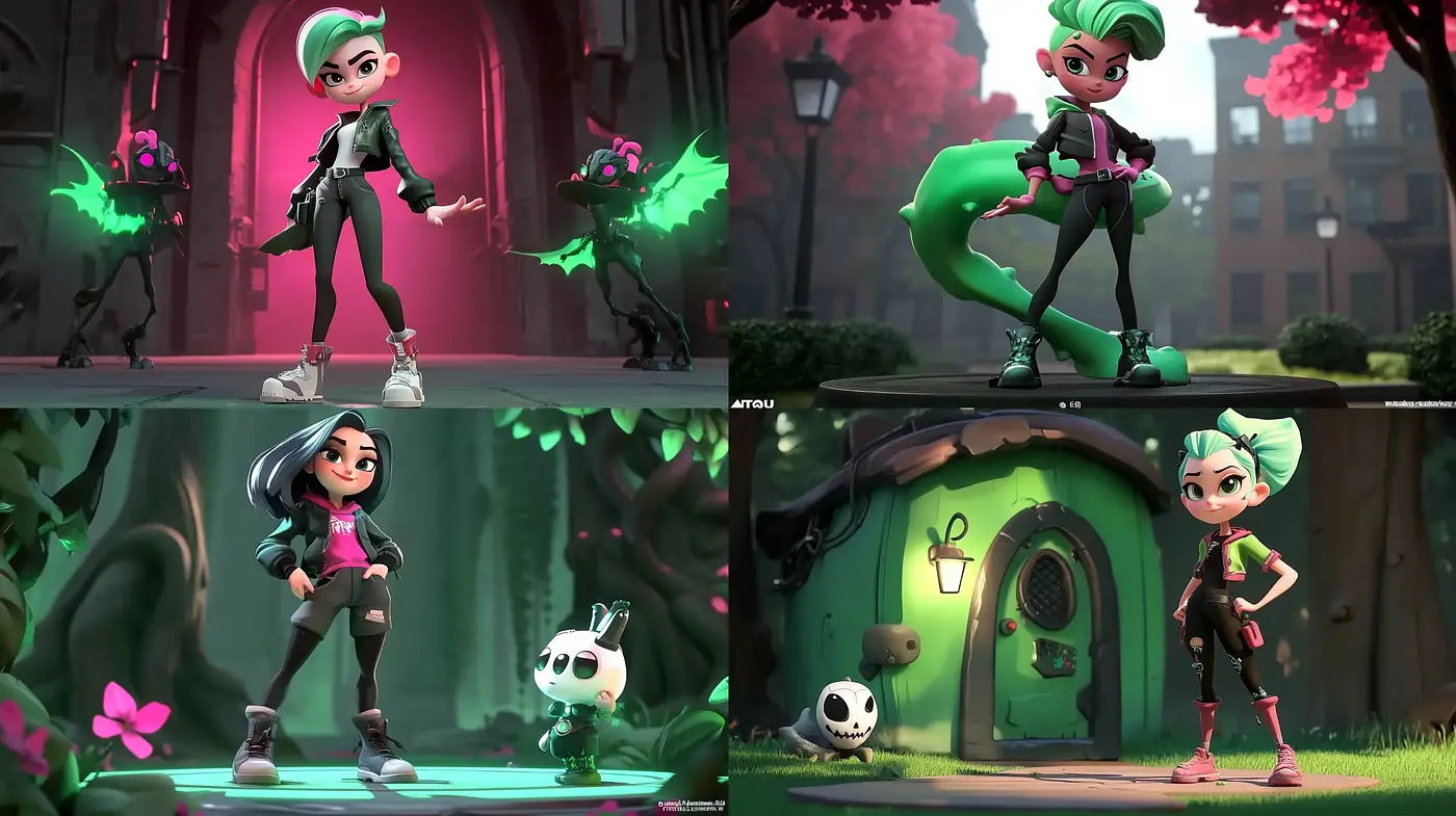 Vibrant Whimsy in Stylized Digital Animation - Midjourney sref style