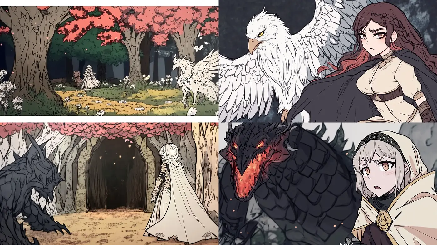 Ethereal Fantasy with Anime Essence and Pastel Narratives - Midjourney sref style