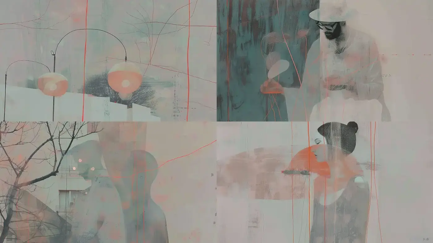 Dreamlike Abstract Expression with a Modern Nostalgic Touch - Midjourney sref style