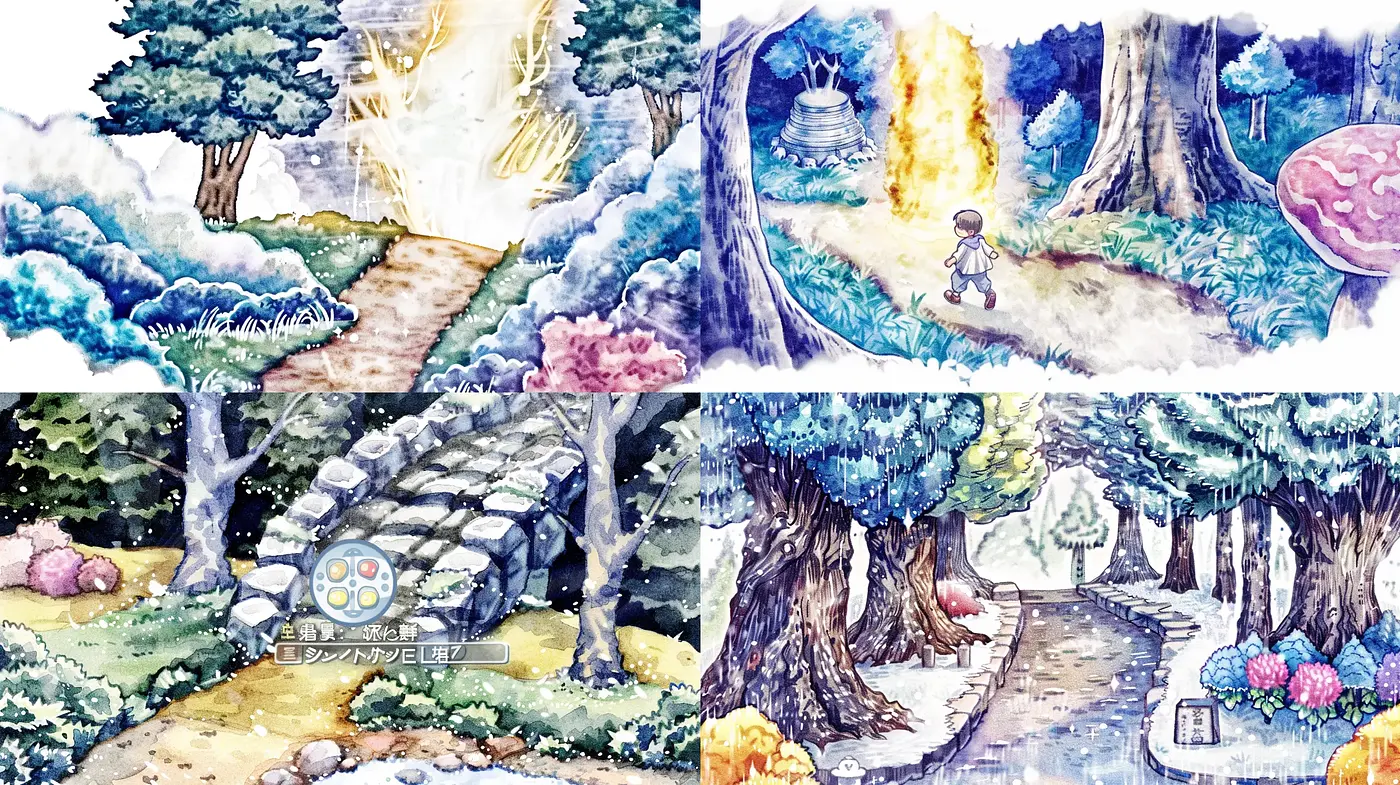 Whimsical Watercolor Storybook Landscapes - Midjourney sref style