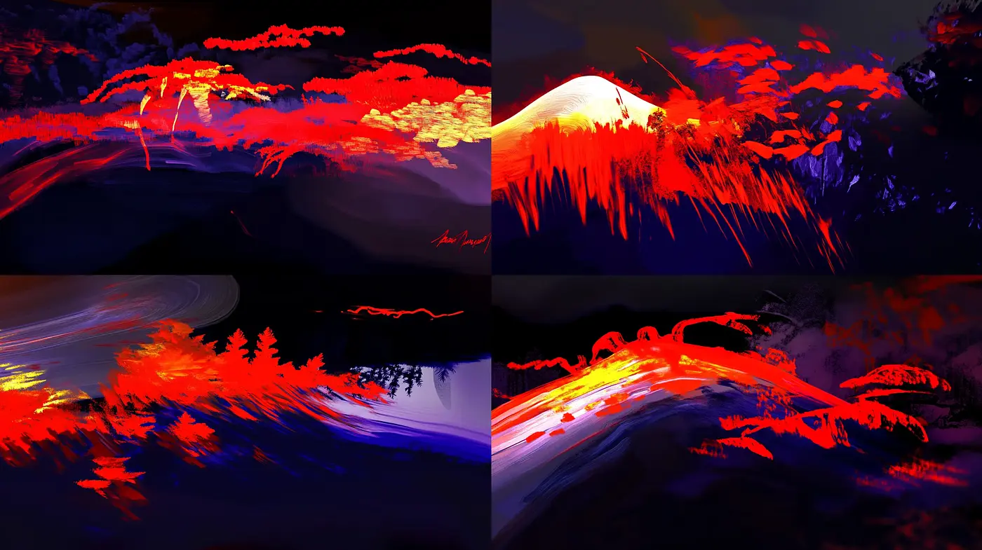 Dynamic Contrast of Vivid Expressionism - Midjourney sref style