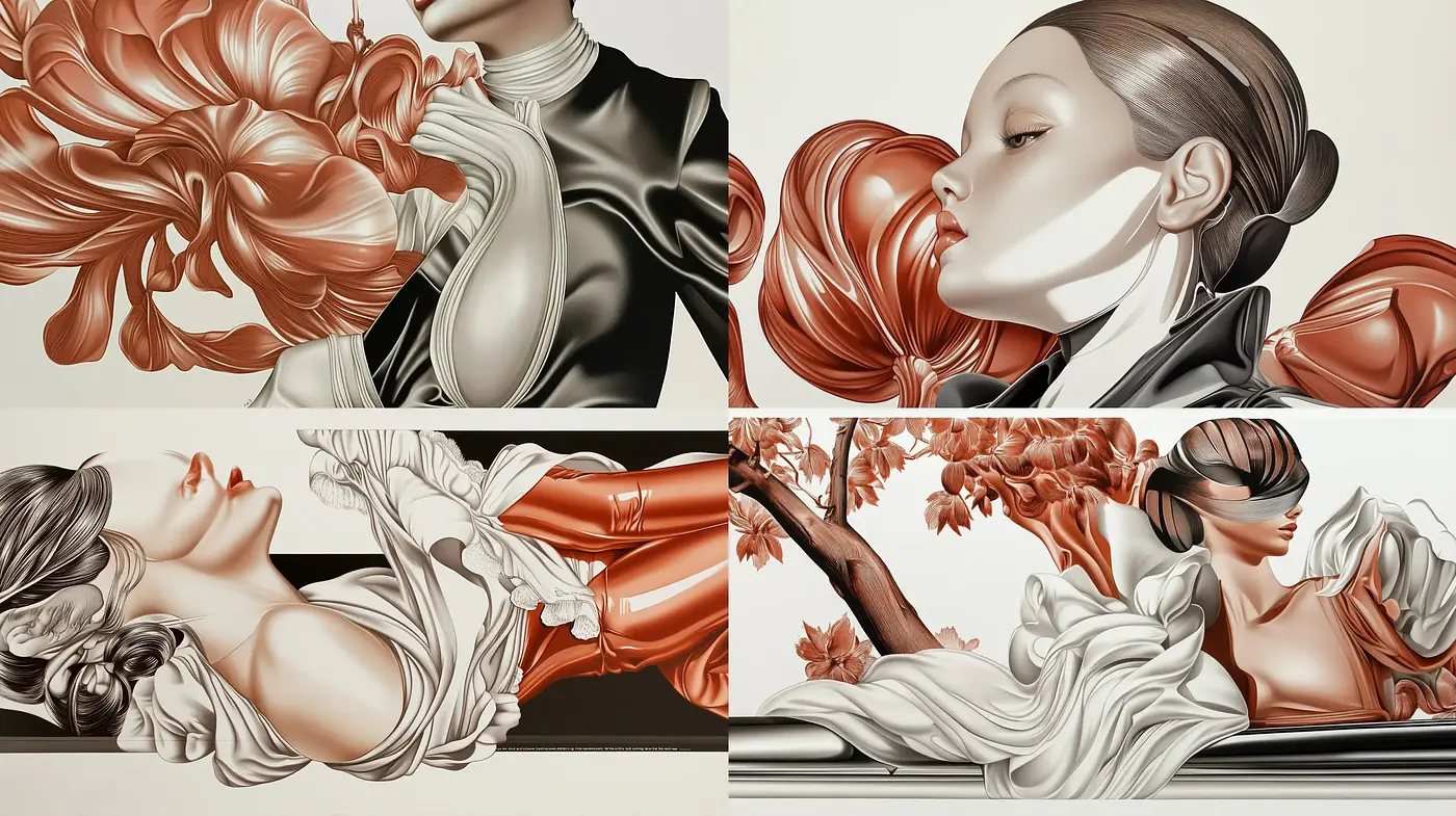 Ethereal Flow: A Harmonic Blend of Fluid Forms and Contemporary Elegance - Midjourney sref style