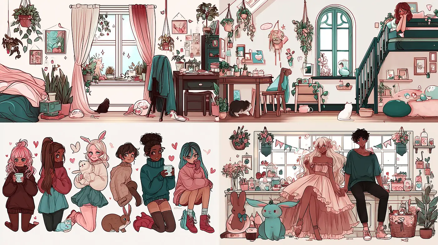 Charming, Warm Aesthetic with a Whimsical Touch - Midjourney sref style
