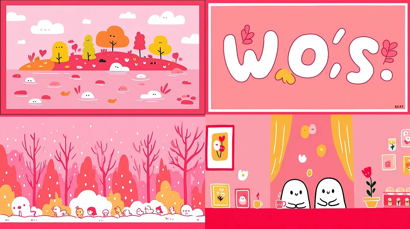 Playful and Whimsical Illustrations with a Soft Aesthetic - Midjourney sref style
