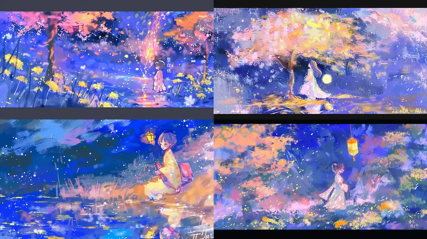 Enchanting Dreamlike Landscapes with Soft Lighting and Pastel Accents - Midjourney sref style