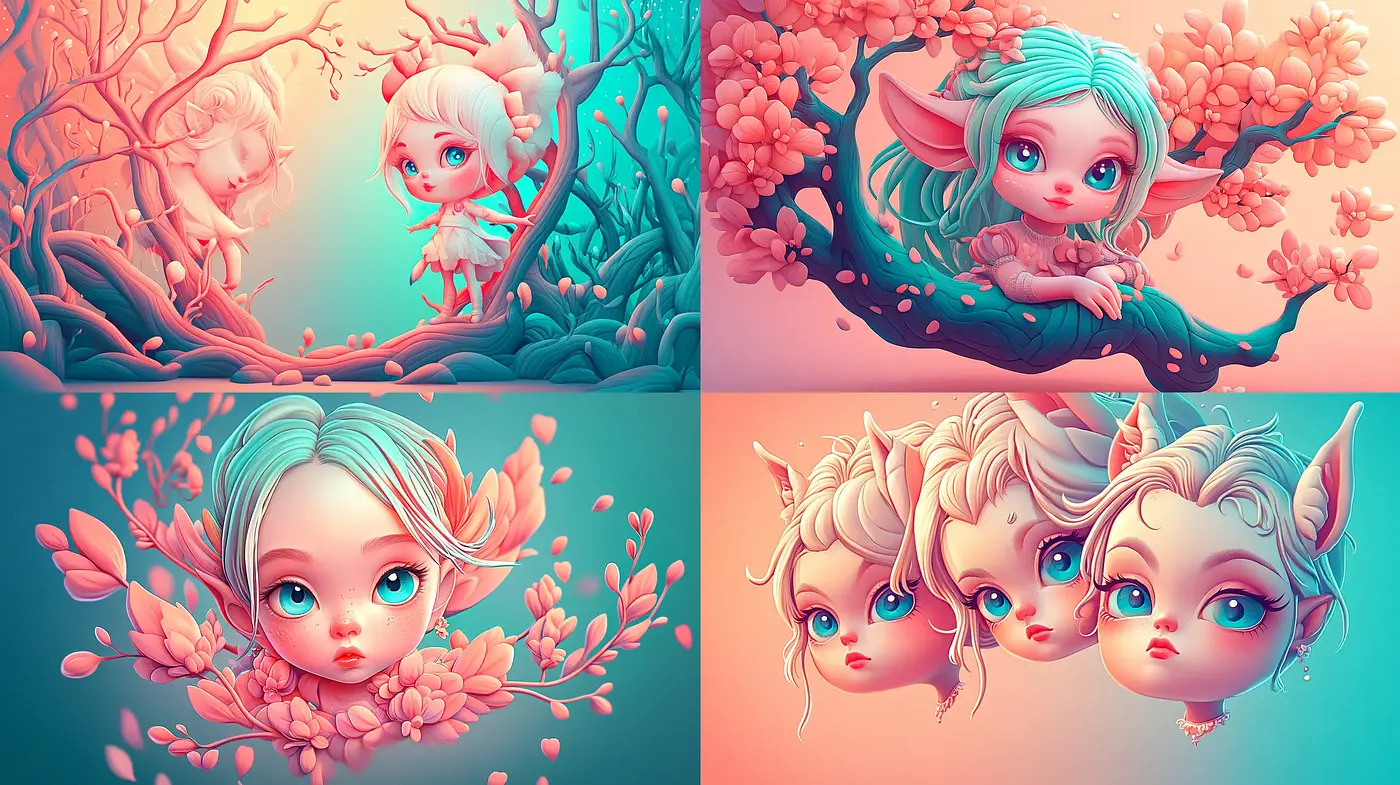 Surreal Whimsical Anima with Pastel Hues and Dreamy Overtones - Midjourney sref style