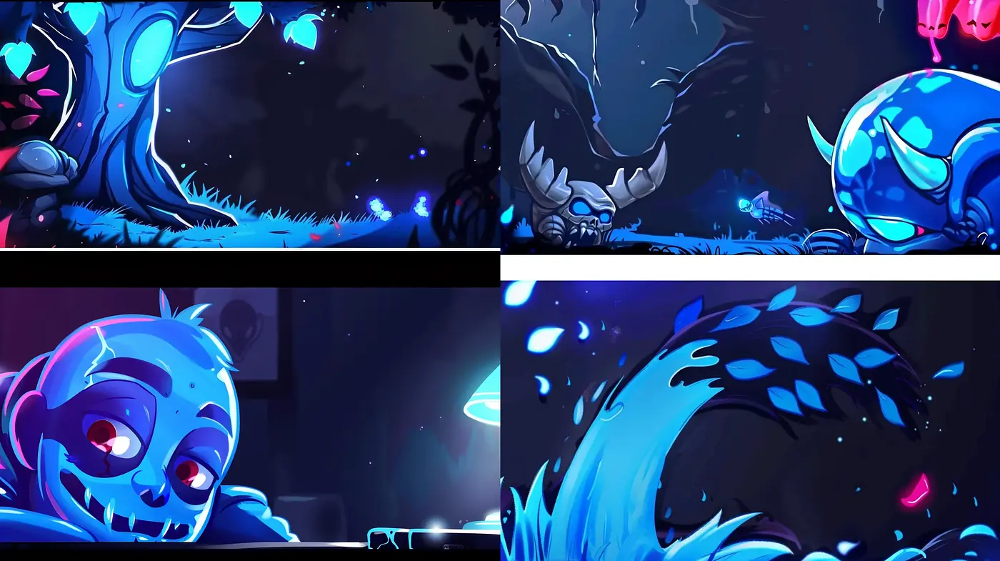 Luminous Nocturnal Dreamscape: A Stylized Interpretation of Ethereal Nightscapes - Midjourney sref style