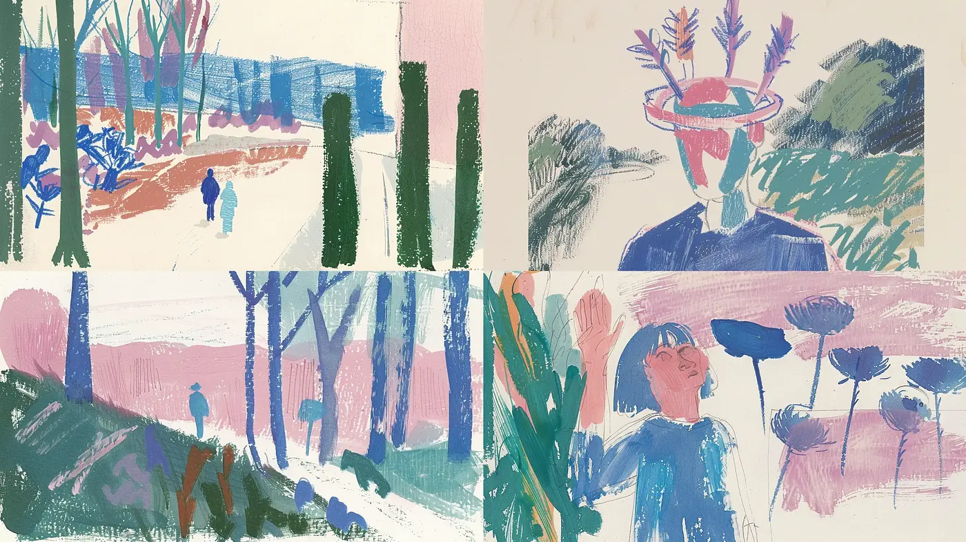 Pastel Dreamscape: An Abstract Expression of Serene Outdoor Vistas - Midjourney sref style