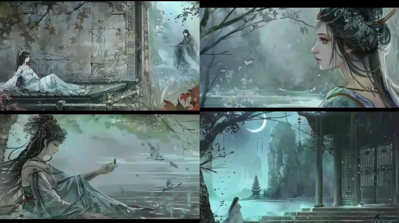 Ethereal Elegance in a Tranquil Monochrome Dreamscape - Midjourney sref style