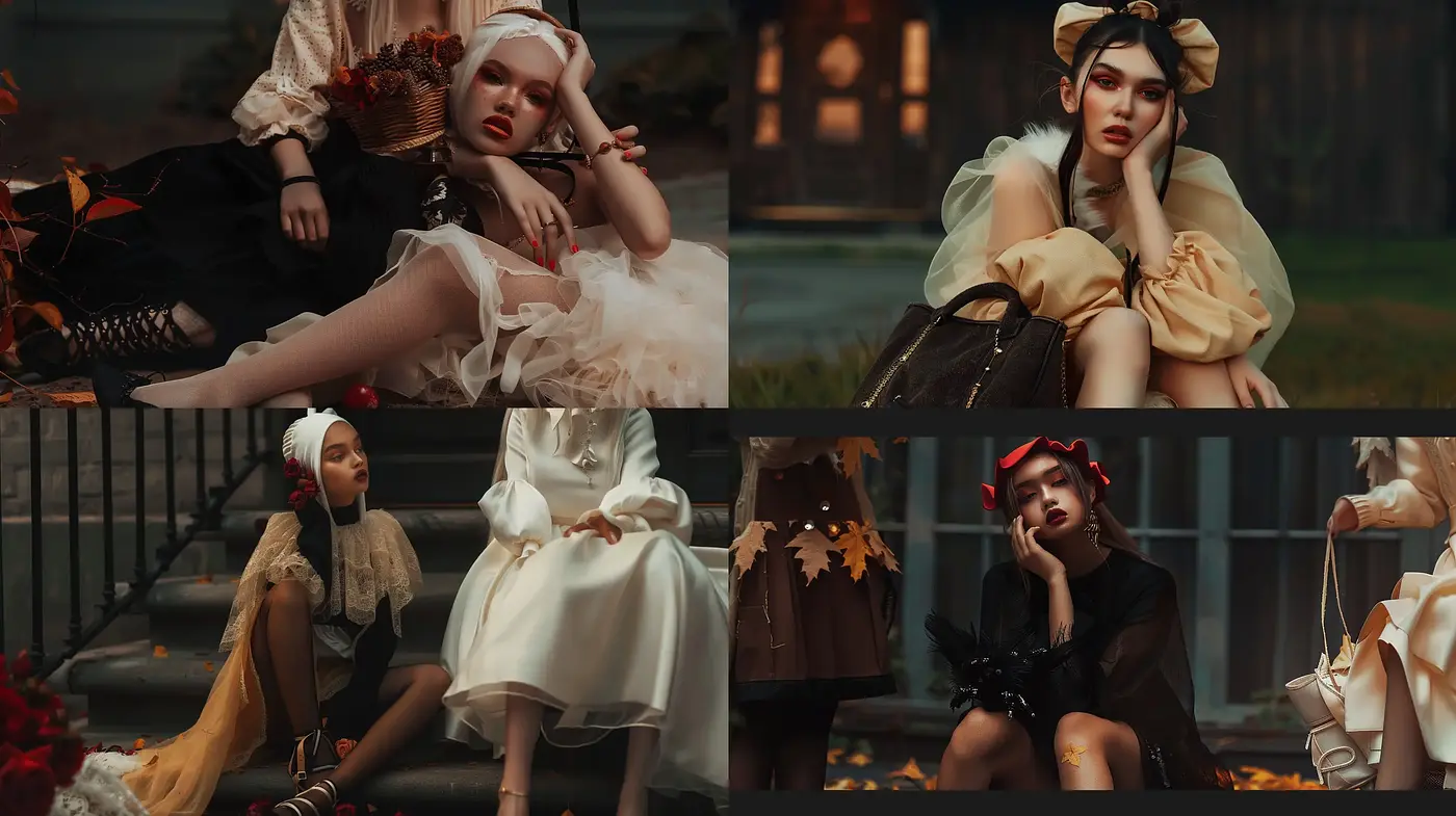 Autumnal Elegance in Cinematic Portraiture - Midjourney sref style