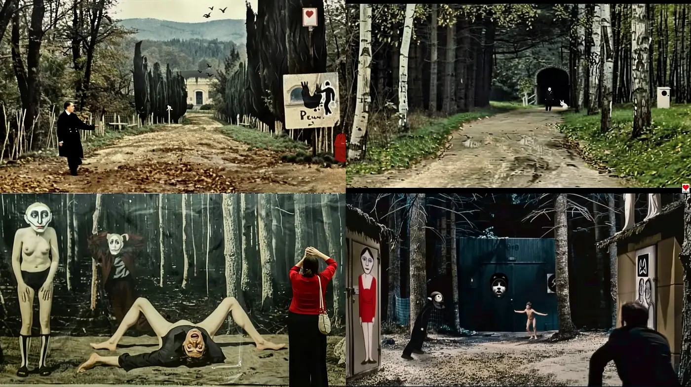 Surreal Forest Tableaus with Expressionist Overtones - Midjourney sref style