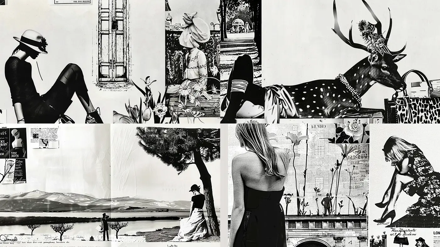 Monochromatic Elegance with Surrealist Undertones - Midjourney sref style