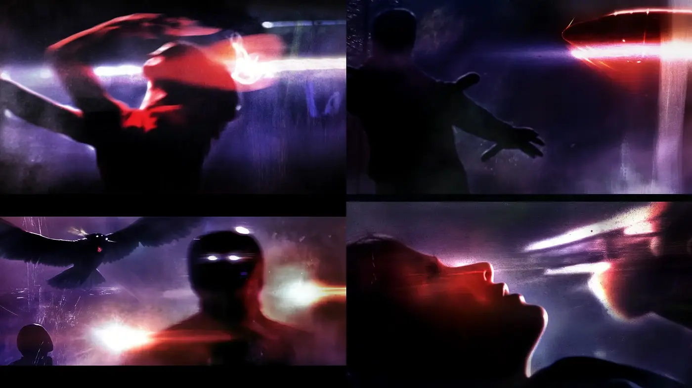 Ethereal Nocturne: Synthesis of Light and Shadow - Midjourney sref style