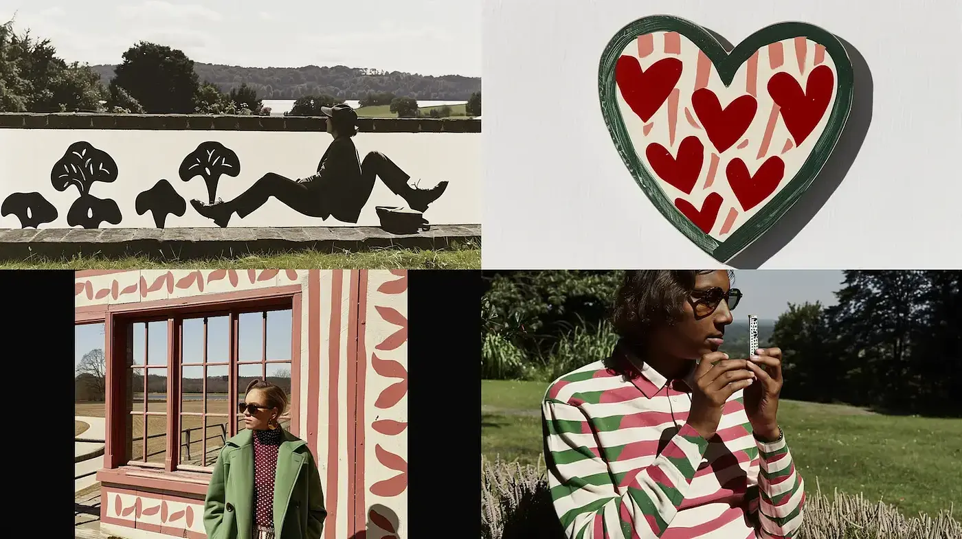 Eclectic Vibes with a Retro Aesthetic and Playful Motifs - Midjourney sref style